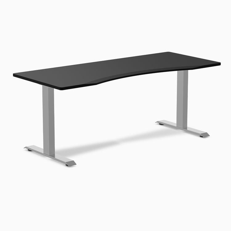 Fixed ergo edge black desk 1800mm in gray