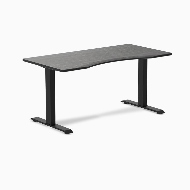 Fixed ergo edge dark bamboo desk 1500mm in black