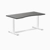 Fixed ergo edge dark bamboo desk 1500mm in white