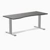 Fixed ergo edge dark bamboo desk 1800mm in gray