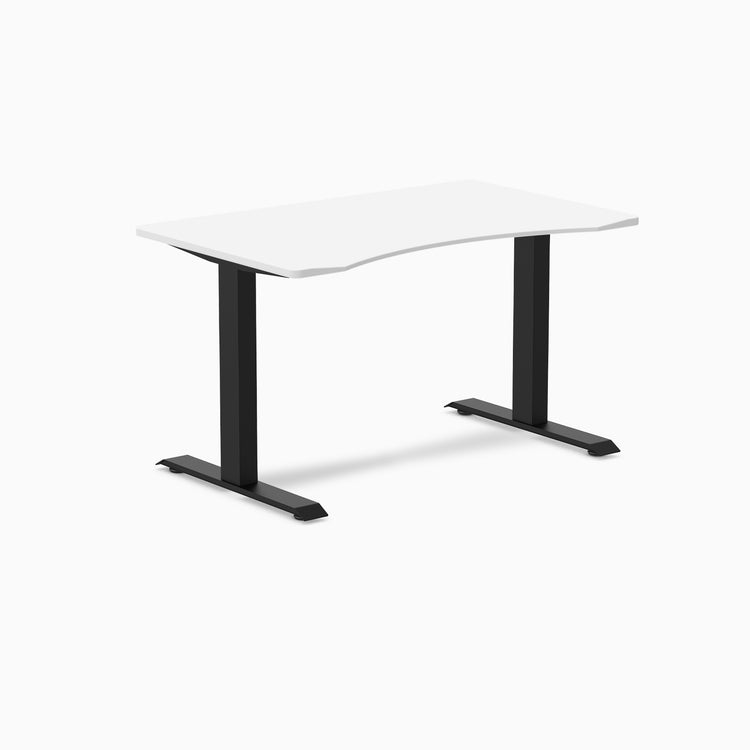 Fixed ergo edge white desk 1200mm in black