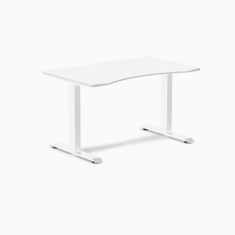 Fixed ergo edge white desk 1200mm in white