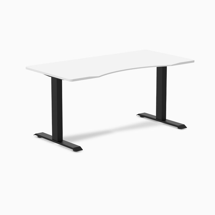 Fixed ergo edge white desk 1500mm in black