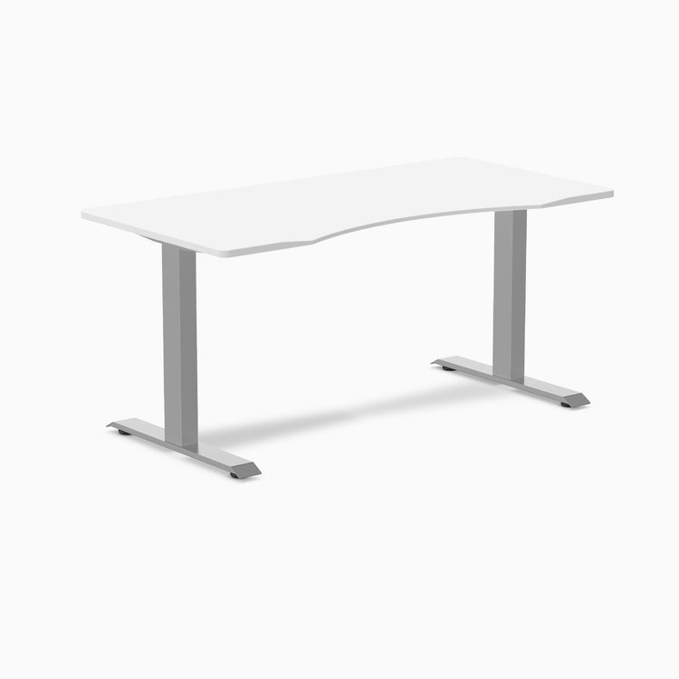 Fixed ergo edge white desk 1500mm in gray