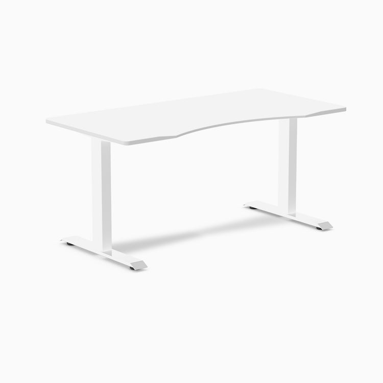 Fixed ergo edge white desk 1500mm in white