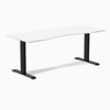 Fixed ergo edge white desk 1800mm in black