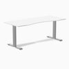 Fixed ergo edge white desk 1800mm in gray