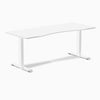 Fixed ergo edge white desk 1800mm in white