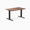 Desky fixed hardwood desk walnut 1200mm in black legs