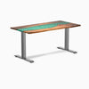 Fixed natural walnut emerald river desk - Desky