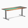 Fixed natural walnut emerald river desk - Desky