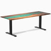 Fixed natural walnut emerald river desk - Desky