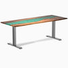 Fixed natural walnut emerald river desk - Desky