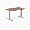 Desky fixed hardwood desk natural walnut 1200mm in gray legs