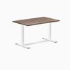 Desky fixed hardwood desk natural walnut 1200mm in white legs