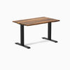 Desky fixed hardwoo desk pheasantwood 1200mm in black legs