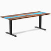 Fixed pheasantwood blue river desk - Desky