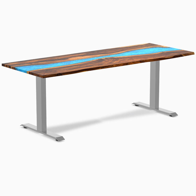 Fixed pheasantwood blue river desk - Desky