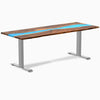 Fixed pheasantwood blue river desk - Desky