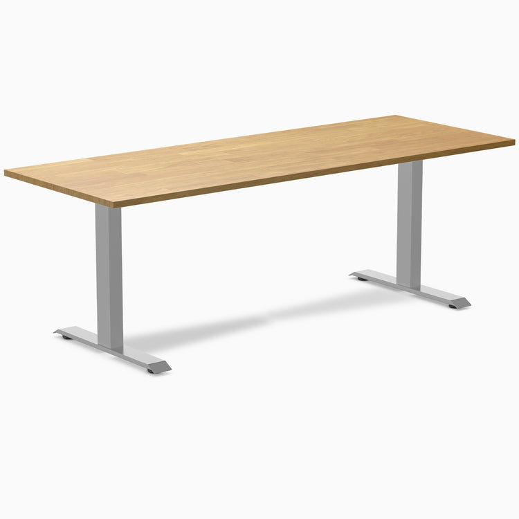 Zero rubberwood light oak 80 inches fixed desk - Desky