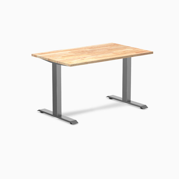 Zero rubberwood natural fixed desk - Desky
