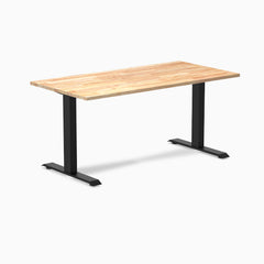 Fixed rubberwood natural  1500mm in black legs