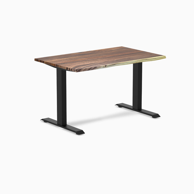 Desky fixed hardwood desk saman 1200mm in black legs