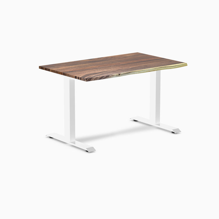 Desky fixed hardwood desk saman 1200mm in white legs