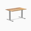 Desky fixed hardwood desk white ash 1200mm in gray legs