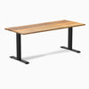 Desky fixed hardwood desk white ash 1800mm in black legs