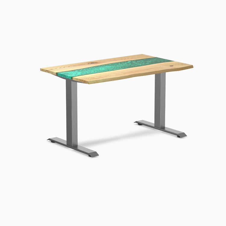 Fixed white ash emerald river desk - Desky