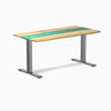 Fixed white ash emerald river desk - Desky