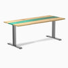 Fixed white ash emerald river desk - Desky