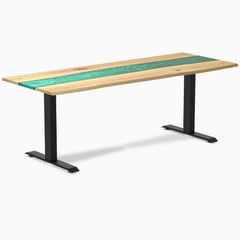 Fixed white ash emerald river desk - Desky