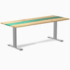 Fixed white ash emerald river desk - Desky