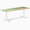 Fixed white ash emerald river desk - Desky