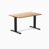 Desky fixed hardwood desk white oak 1200mm in black legs