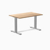 Desky fixed hardwood desk white oak 1200mm in gray legs