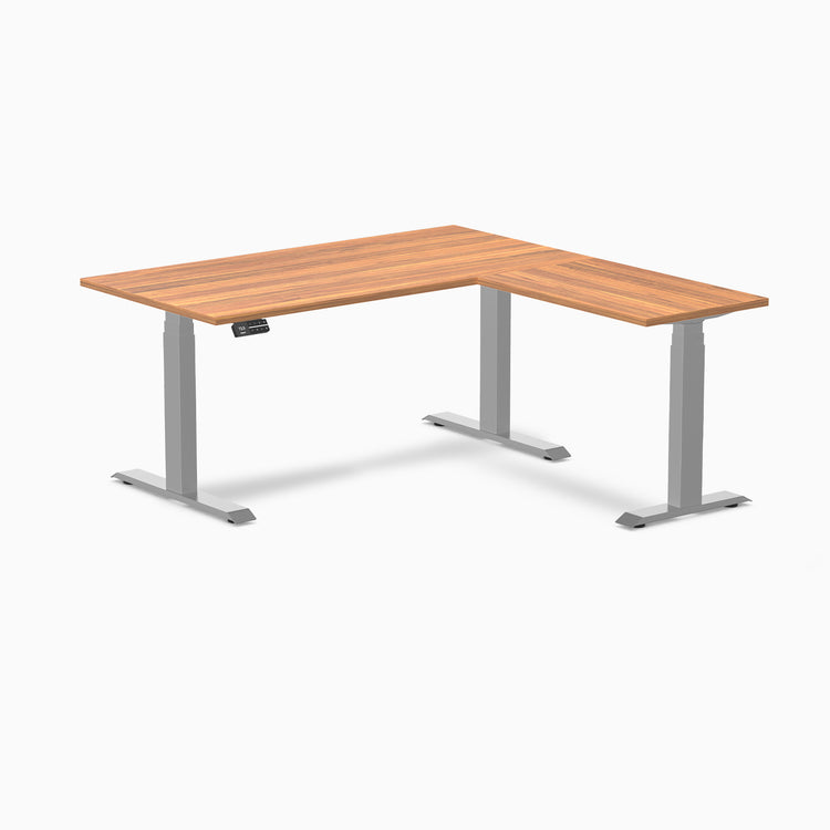 Desky L-shape dual 1500mm prime oak in gray