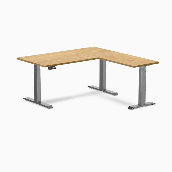 Desky Rubberwood L-Shape Sit Stand Desk-Desky®