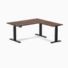 Desky dual softwood L-shape desk 1800mm rustic pine in black