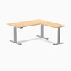 Desky L-shape dual 1500mm sublime teak in gray