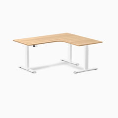 Desky L-Shape Melamine Sit Stand Desk-sublime teak Desky®