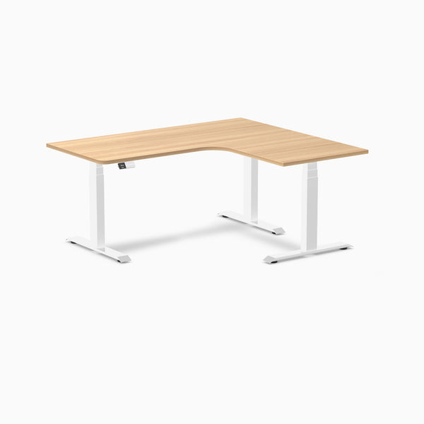 Desky L-Shape Melamine Sit Stand Desk-sublime teak Desky®