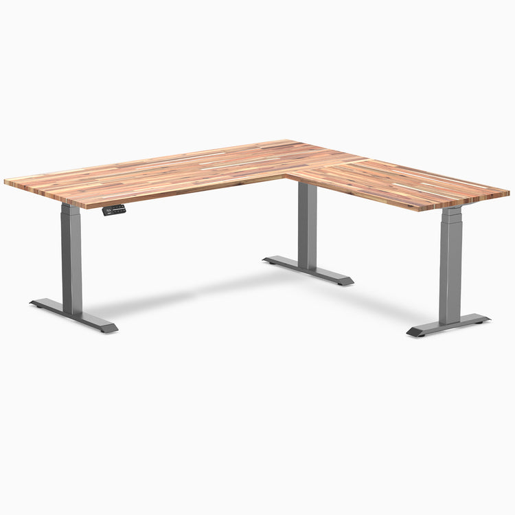 Desky Softwood L-Shape Sit Stand Desk