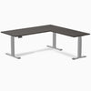 Desky L-shape dual 1800mm burnished in gray