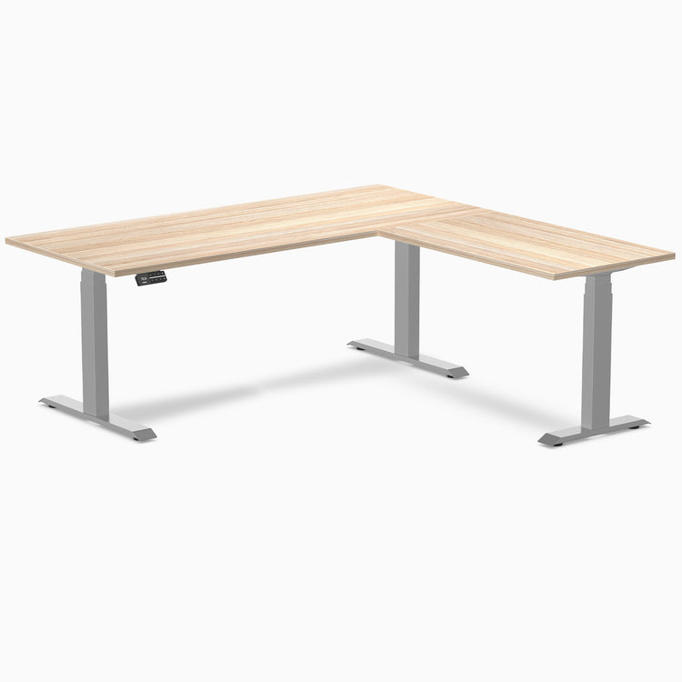 Desky Eco L-Shape Laminate Sit Stand Desk