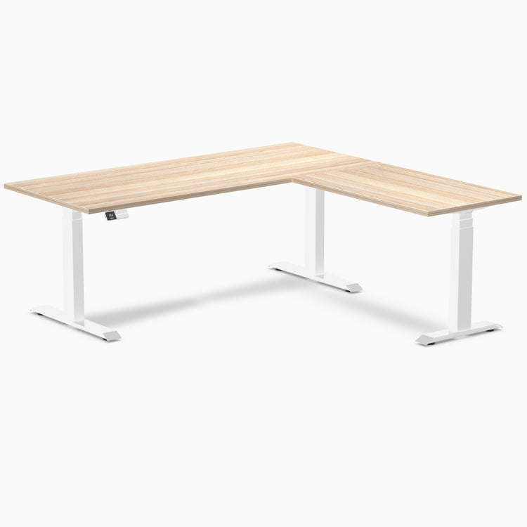 Desky Eco L-Shape Laminate Sit Stand Desk