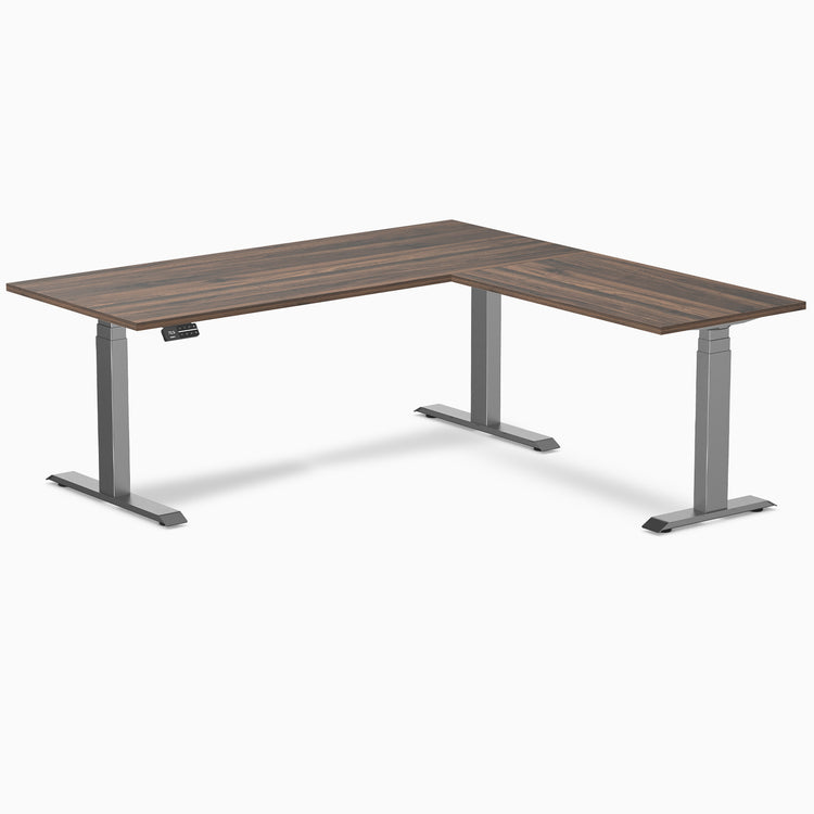 Desky Eco L-Shape Laminate Sit Stand Desk