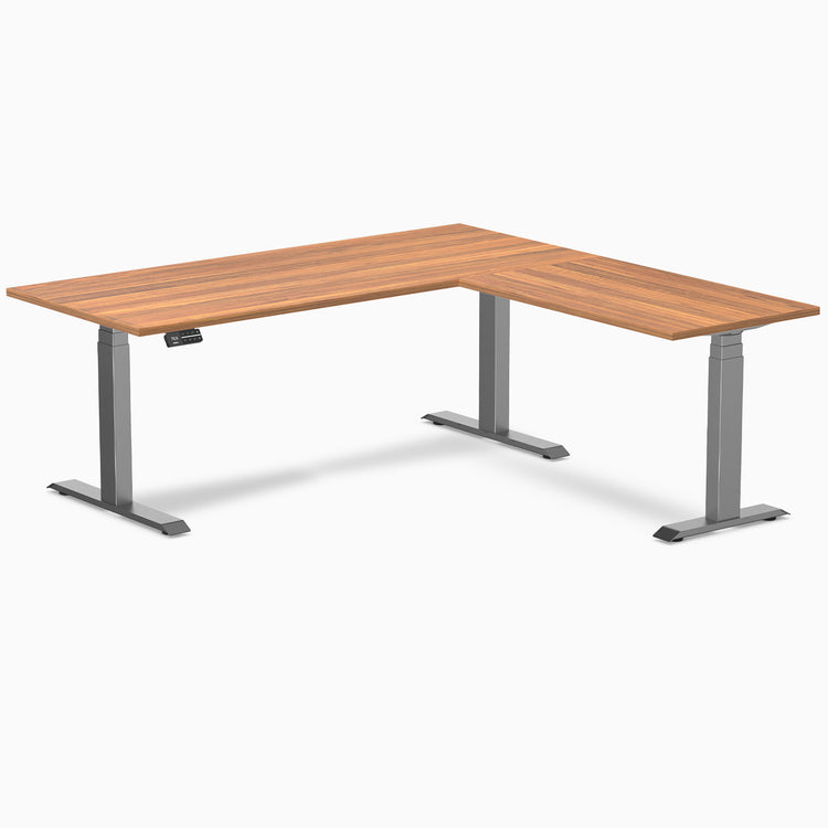 Desky Eco L-Shape Laminate Sit Stand Desk